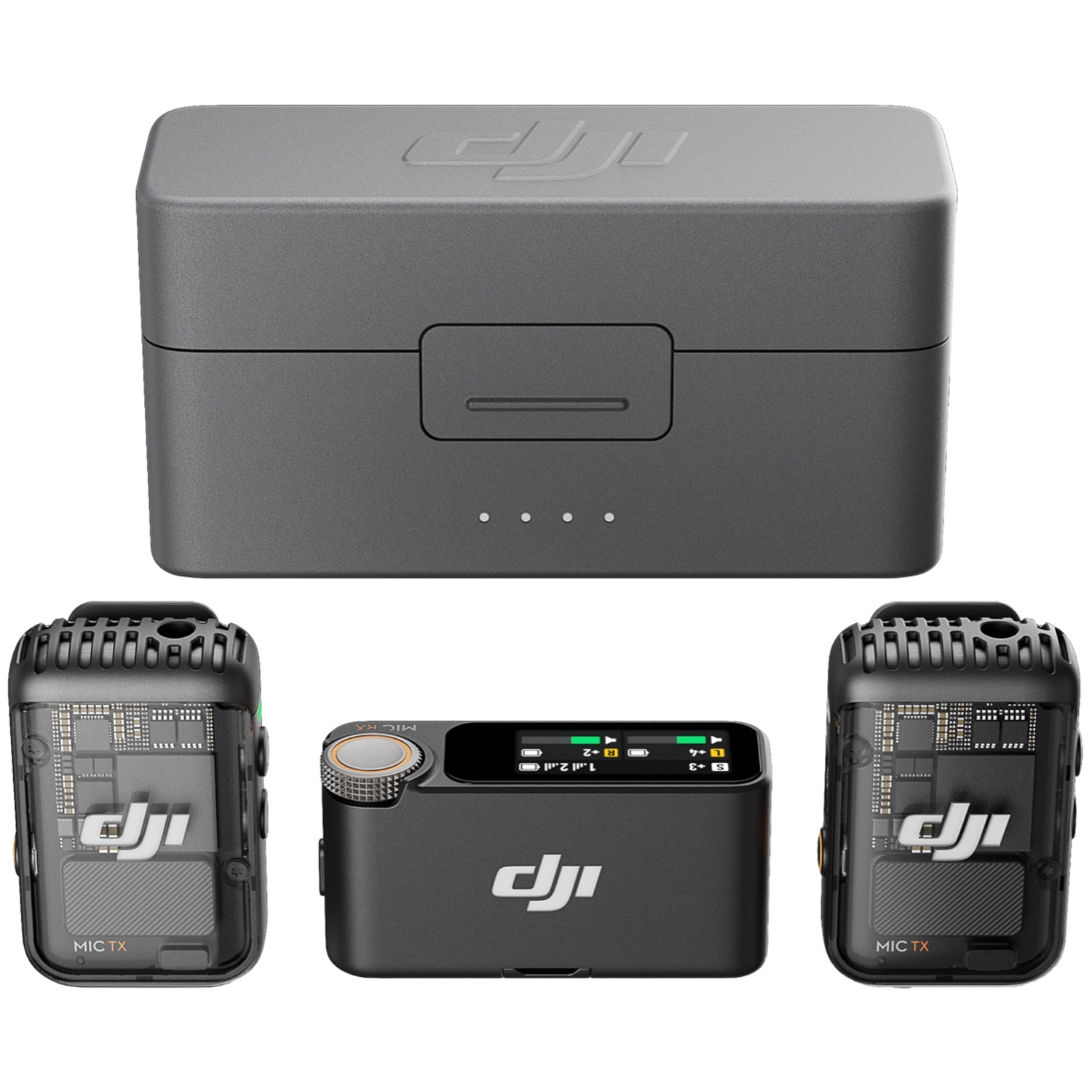 DJI Mic 2 - 2 TX, 1 RX, Charging Case - All-in-one Wireless